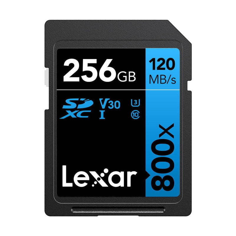 Lexar High-Performance 800x SDXC UHS-I C10 U3 V30 120MB/s Read SD Card BLUE Series