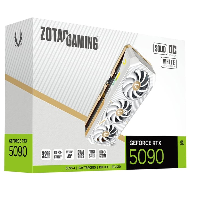 Zotac Gaming GeForce RTX 5090 Solid OC 32GB GDDR7 Graphics Card (White) (ZT-B50900Q-10P)