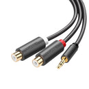 Ugreen 3.5mm Male to 2 RCA Female Cable - 0.25m (Gray) (AV109/10547)