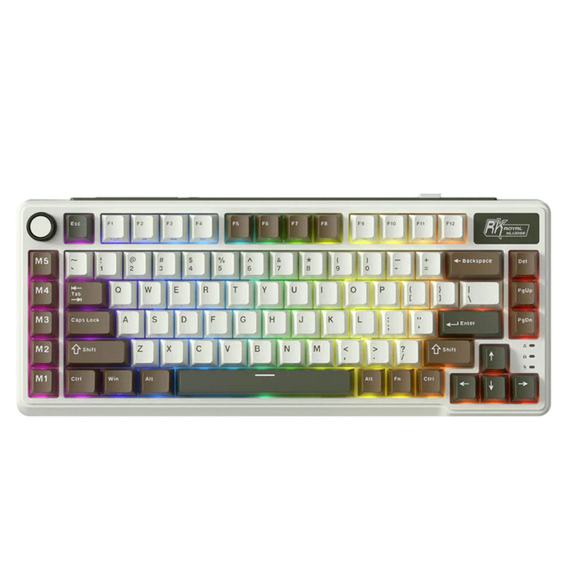 Royal Kludge RK L75 Tri-Mode RGB 85 Keys Hot-Swappable Mechanical Keyboard Palm Green