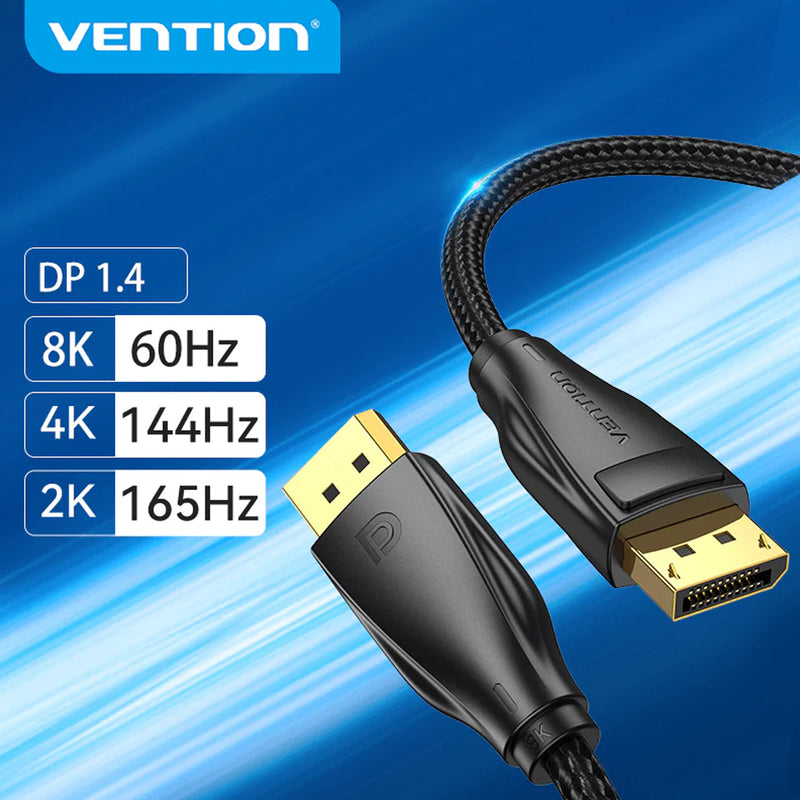 Vention 8K DisplayPort Cable - 1.5M, 2M, 5M (HCCBG, HCELH, HCELJ)