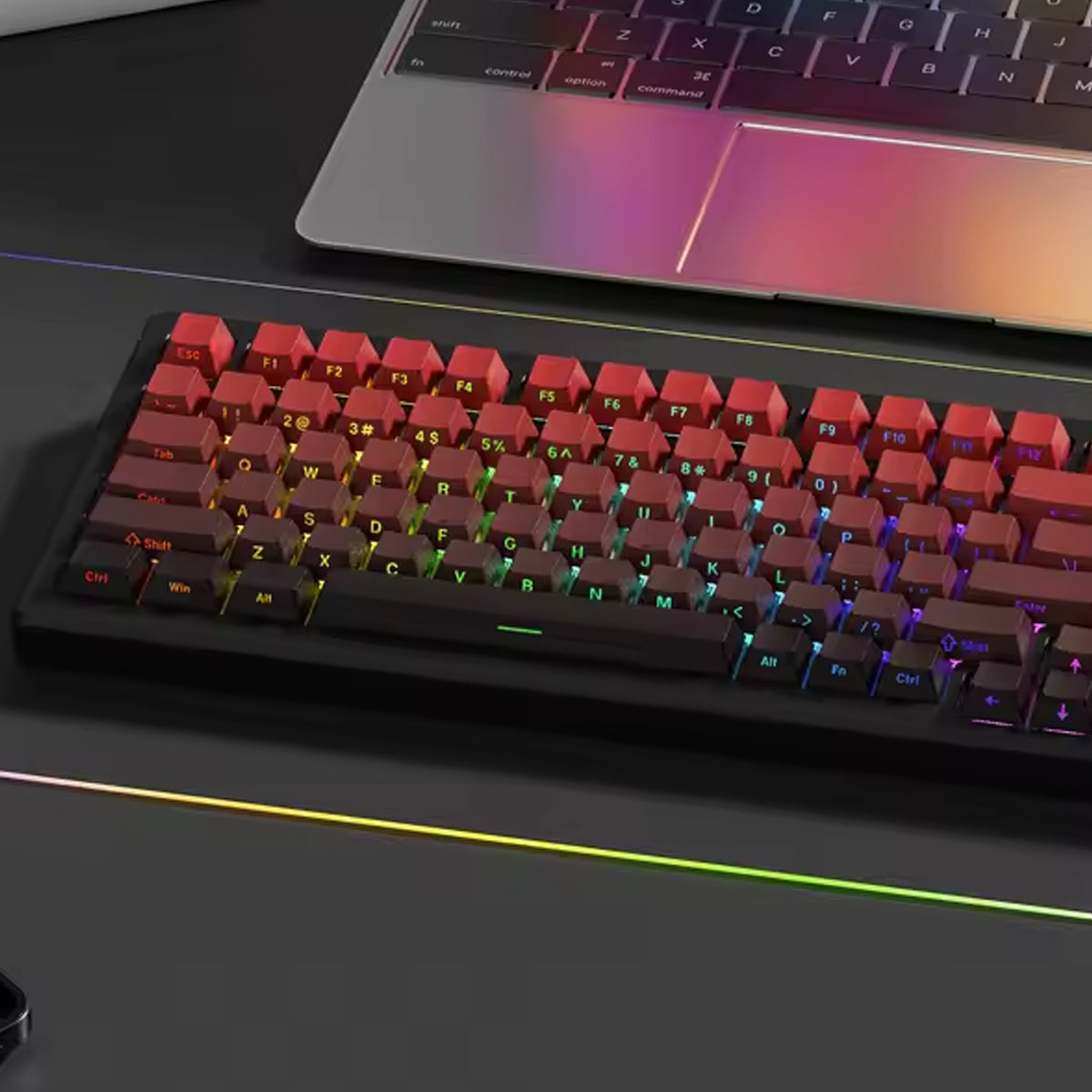E-Yooso Z-79 Pro RGB 79-Keys Tri-Mode Mechanical Keyboard Gradient Red