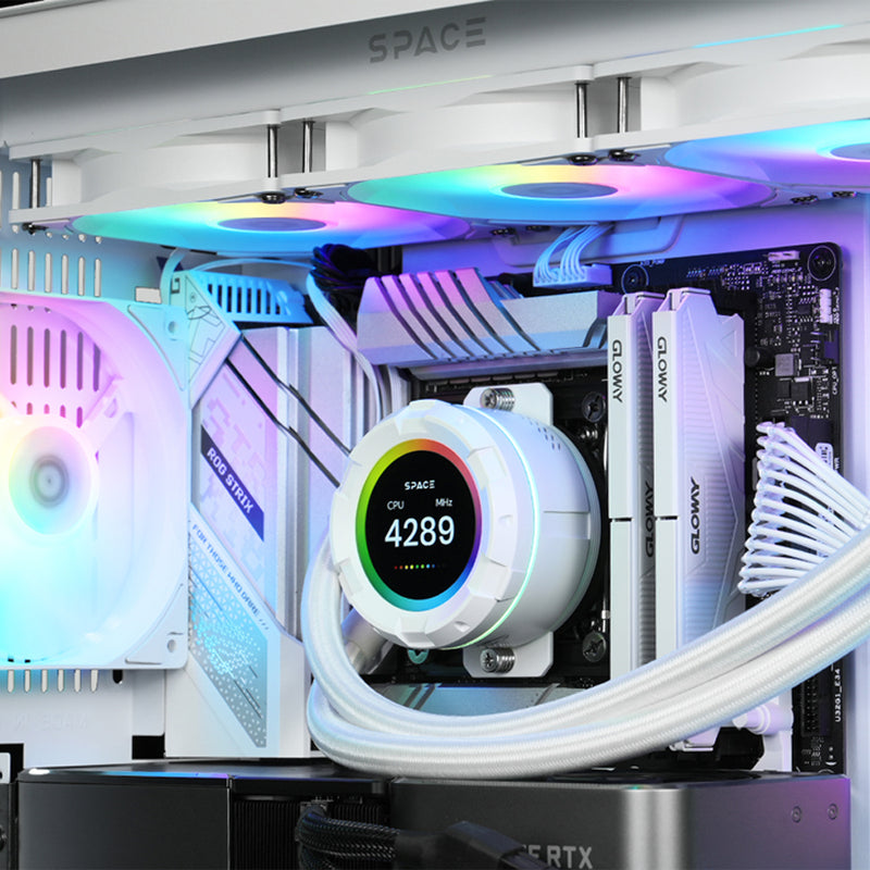 ID-Cooling SL360 XE LCD AIO Liquid CPU Cooler (Black, White)