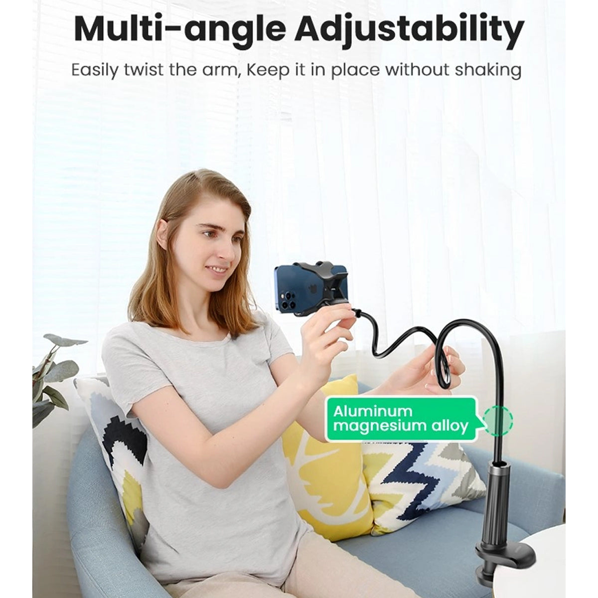 Ugreen Phone Holder with Flexible Long Arm - 90cm (Black) (LP113/80906)