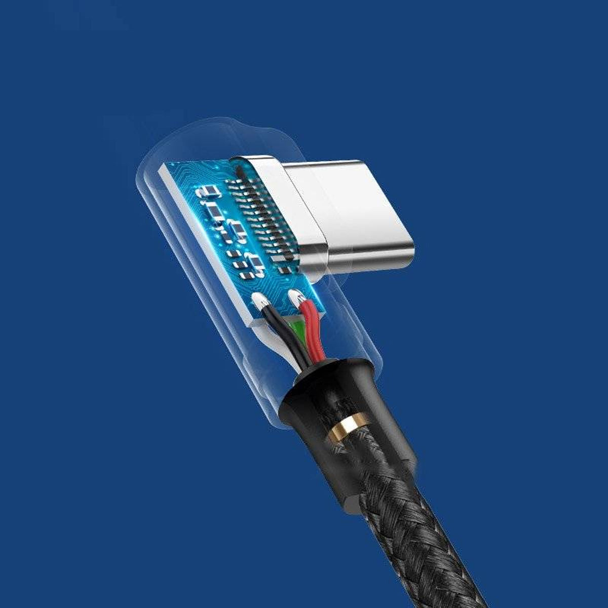 Ugreen Angled USB-C Male to Angled USB 2.0 A Male 3A Data Cable(Black)