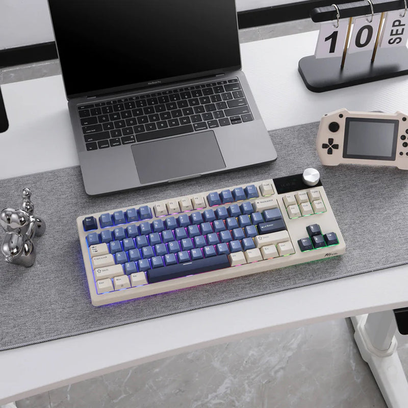 Royal Kludge RK-S85 Tri-Mode RGB 85 Keys Hot Swappable Mechanical Keyboard Horizon Blue