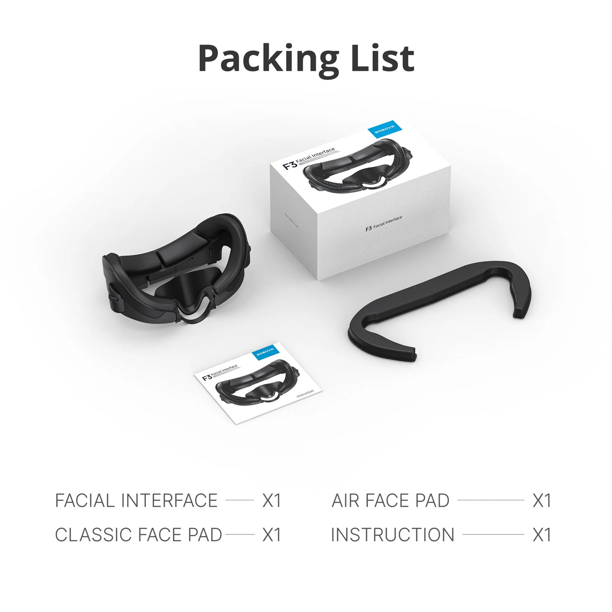 BoboVR F3 Facial Interface for Meta Quest 3