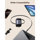 Ugreen Nexode Pro 100W 2xUSB-C + 1xUSB-A GaN Fast Charger with Type-C Retractable Cable (X616/65827)