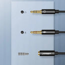 Ugreen Dual 3.5mm Male to 3.5mm Female Audio Cable - 20cm (Black) (AV140/20899)