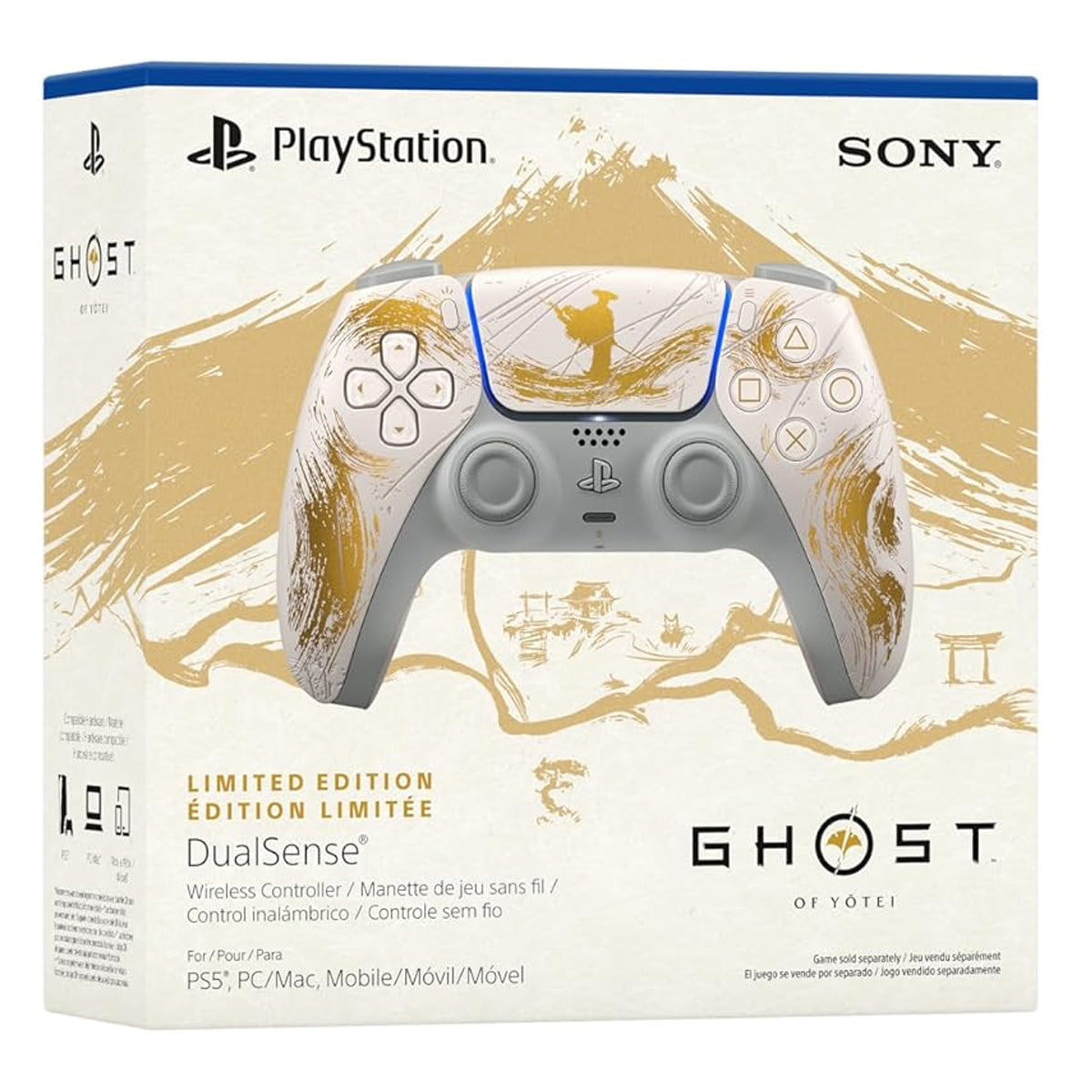 PS5 DualSense Wireless Controller Ghost of Yotei Gold Limited Edition