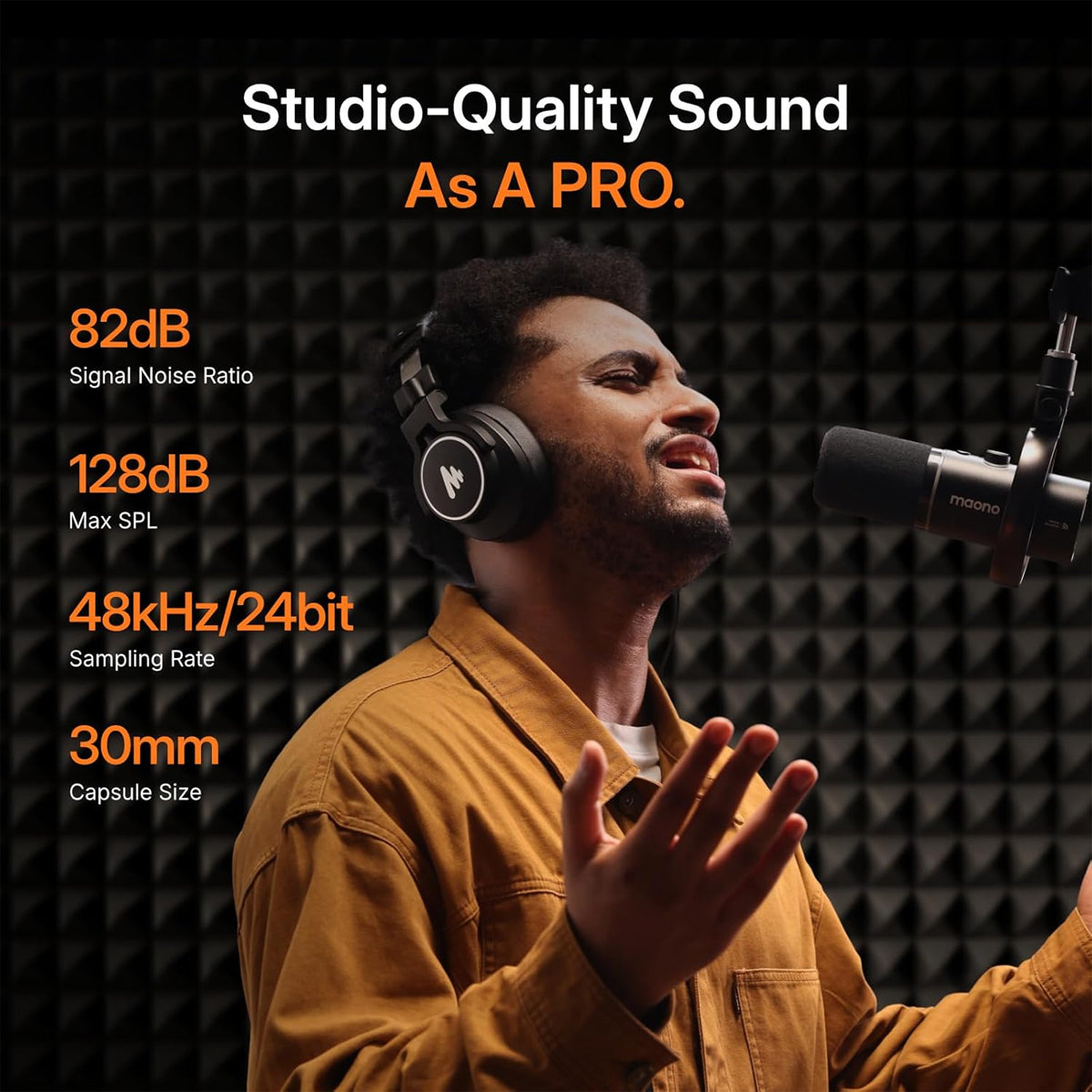 Maono PD200WS Hybrid Podcast Dynamic Wireless RGB Microphone