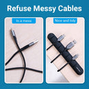 Vention 3-Port Silicone Desktop Cable Manager with 3M Strong Adhesive  (1pc, 2 pcs)  (KBRB0, KBRB0-2)