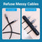 Vention 3-Port Silicone Desktop Cable Manager with 3M Strong Adhesive  (1pc, 2 pcs)  (KBRB0, KBRB0-2)
