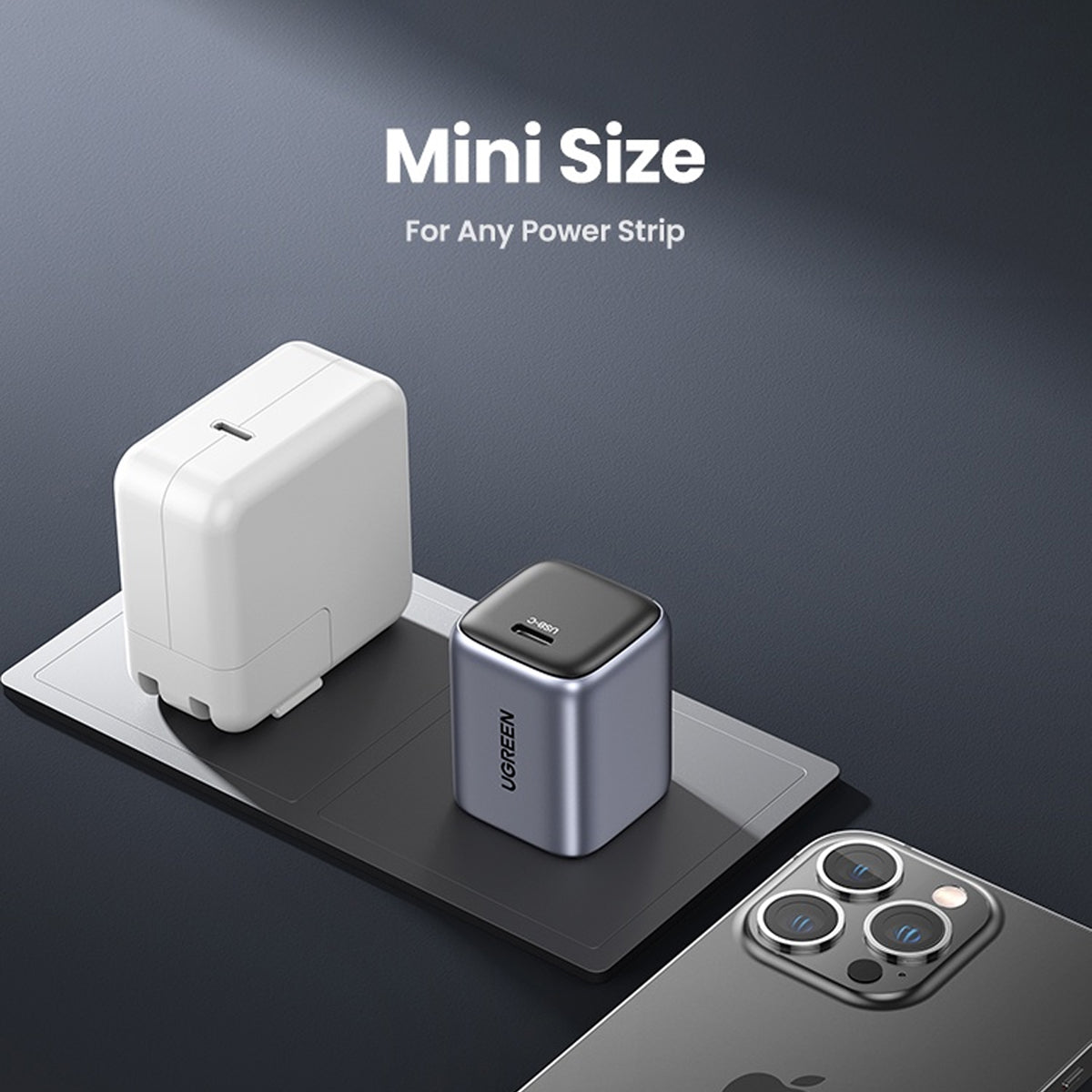 Ugreen Nexode N Mini 20W USB-C PD GaN Fast Charger (Gray)