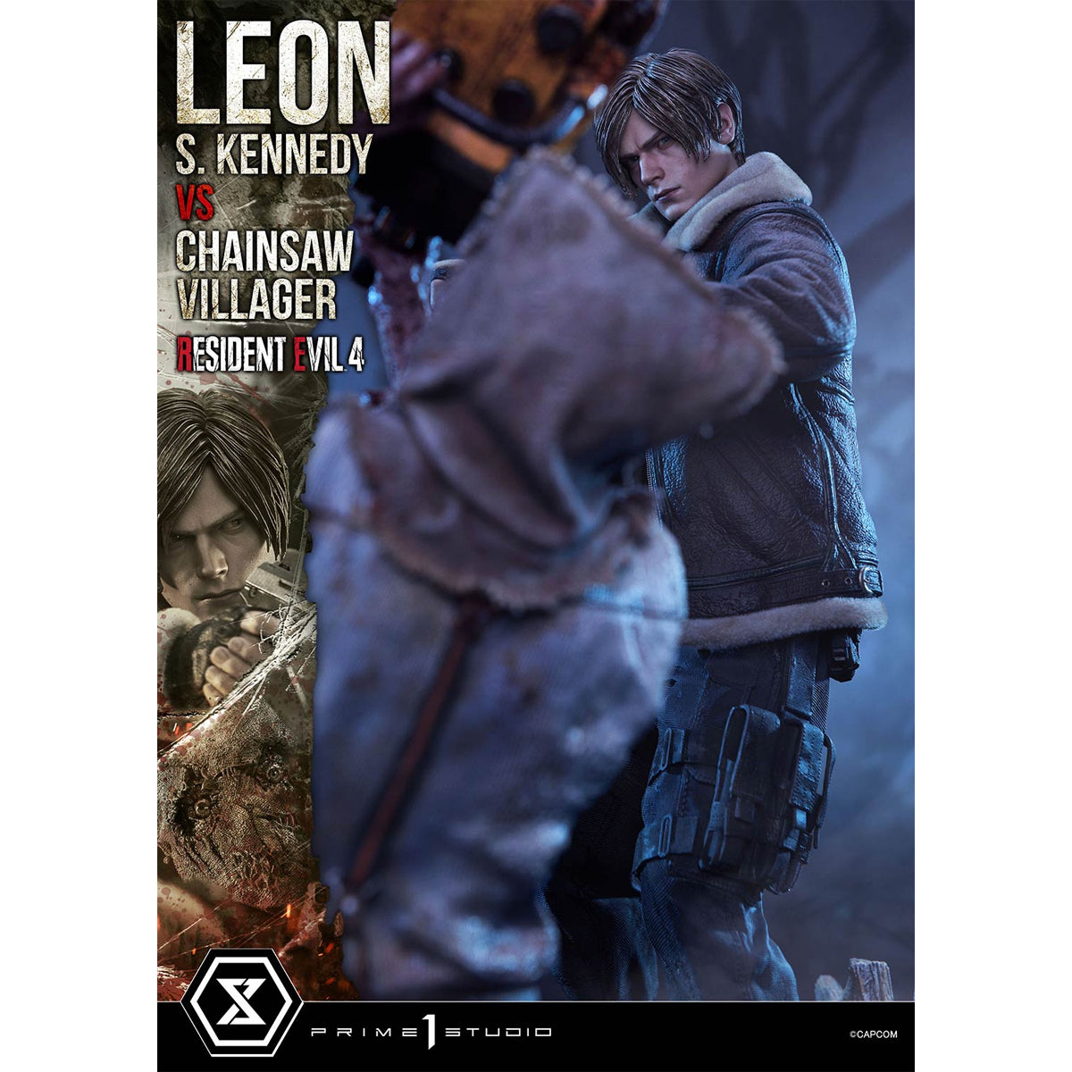 Ultimate Premium Masterline Resident Evil 4 Leon S. Kennedy versus Chainsaw Villager