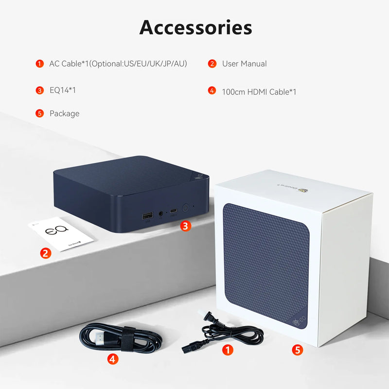 Beelink EQ14-D4 Intel Twin Lake N150 16GB RAM 500GB SSD Windows 11 Home Mini PC (Navy Blue)
