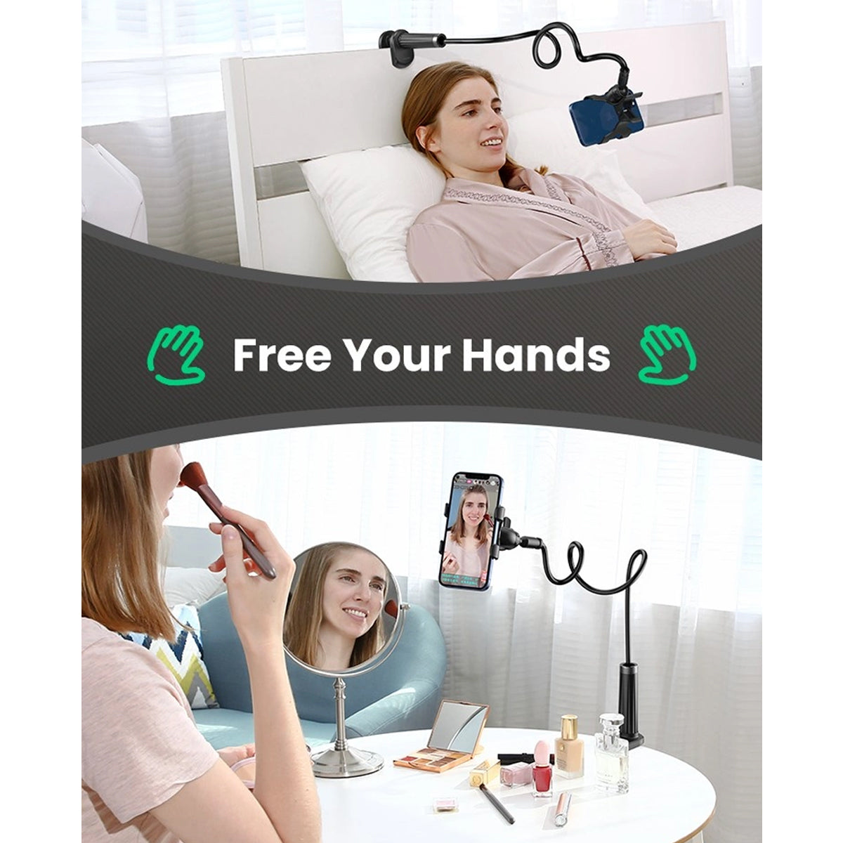 Ugreen Phone Holder with Flexible Long Arm - 90cm (Black) (LP113/80906)