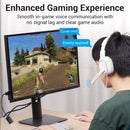 Vention 2-Port USB External Sound Card - USB-A to TRS 3.5mm x 2 - 0.15M (Black) (CDYB0)
