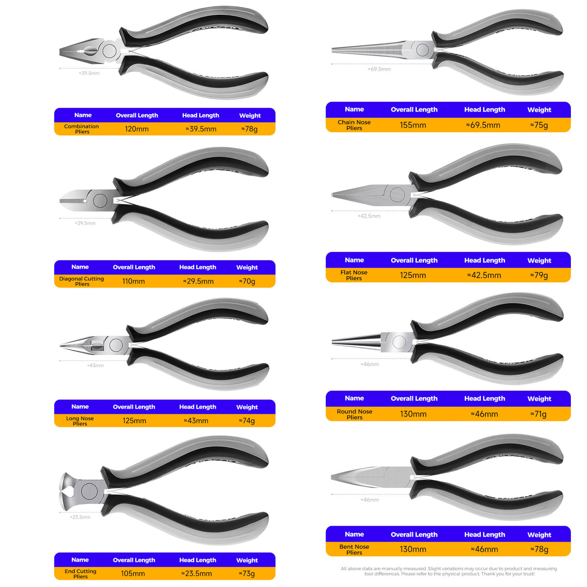 UF-Tools 8-in-1 Mini Pliers Set (UF-203086)