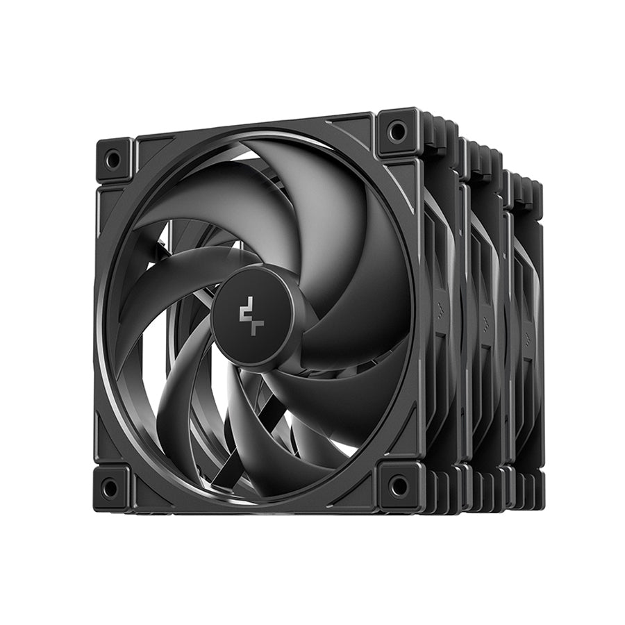 DeepCool FD12 V2 3-in-1 120mm Performance Integral Blade Silent Ring Non-LED Cooling Fans