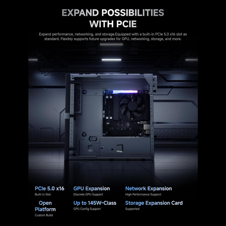 Minisforum 895D7-9060 AMD Ryzen 9 8945HX Processor 32GB RAM 1TB SSD AMD Radeon RX 9060 XT