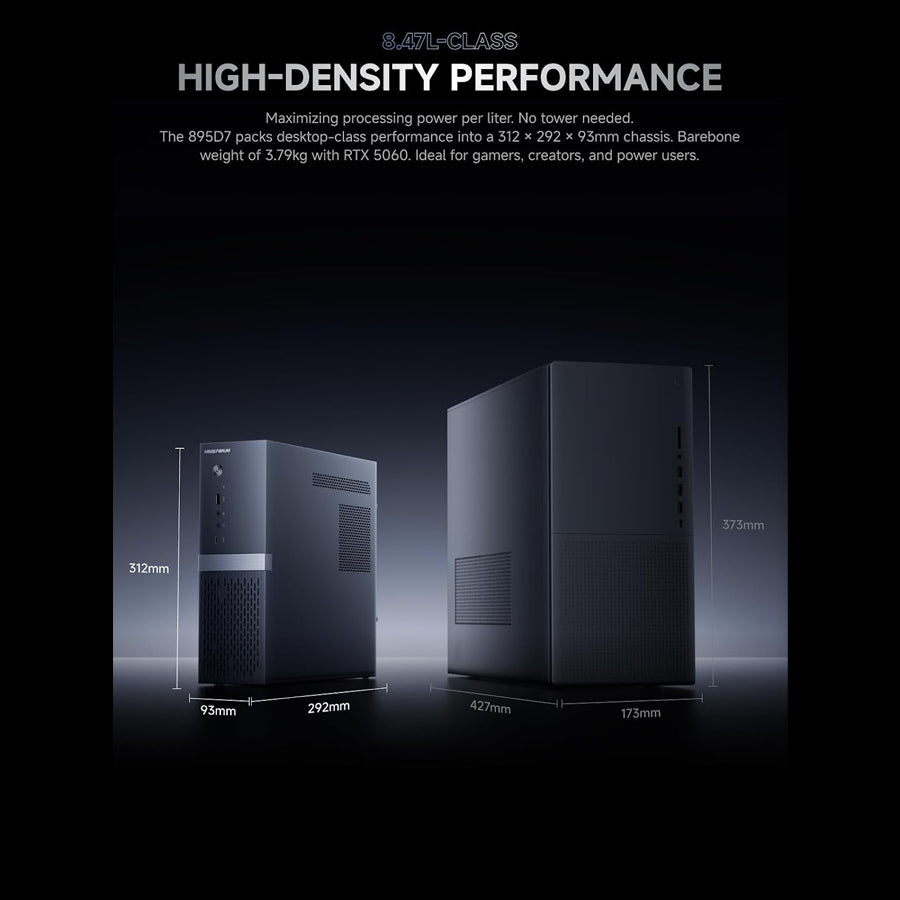 Minisforum 895D7-9060 AMD Ryzen 9 8945HX Processor 32GB RAM 1TB SSD AMD Radeon RX 9060 XT