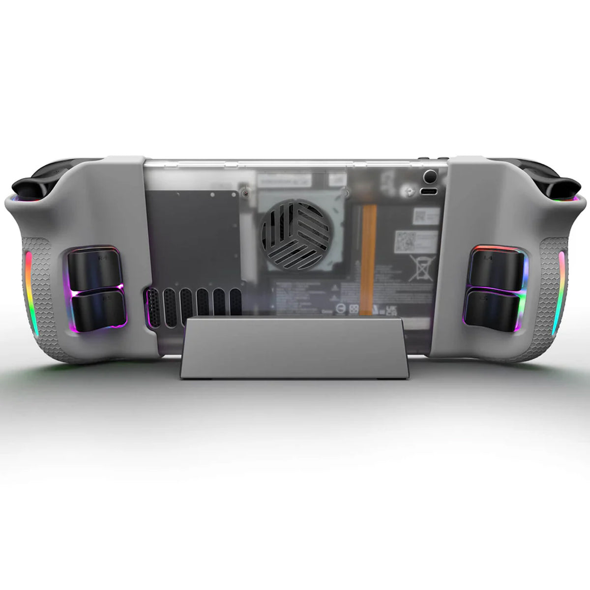 JSAUX RGB & Vents Transparent Back Plate for Steam Deck OLED