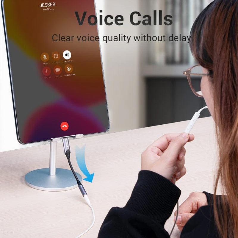 Vention USB-C Male to 3.5MM Earphone Jack with DAC Adapter Aluminum Alloy Type - 0.1M (BGMHA)