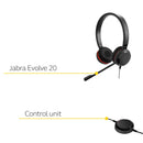 Jabra Evolve 20 MS SE Stereo Wired Stereo Headset
