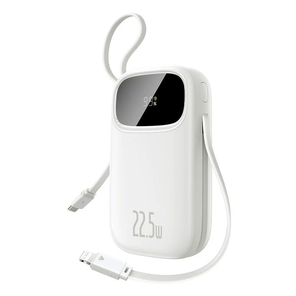 Baseus QPow 3 Digital Display Fast-Charging Power Bank with Built-in USB-C + iP Cable 20000mAh 22.5W
