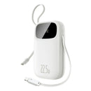 Baseus QPow 3 Digital Display Fast-Charging Power Bank with Built-in USB-C + iP Cable 20000mAh 22.5W