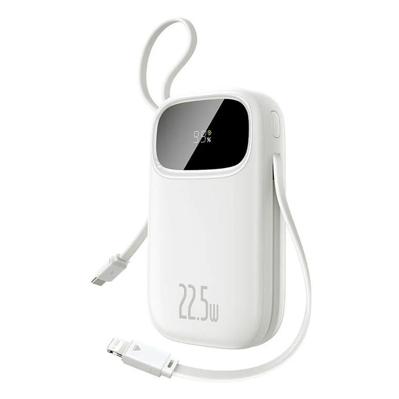 Baseus QPow 3 Digital Display Fast-Charging Power Bank with Built-in USB-C + iP Cable 20000mAh 22.5W