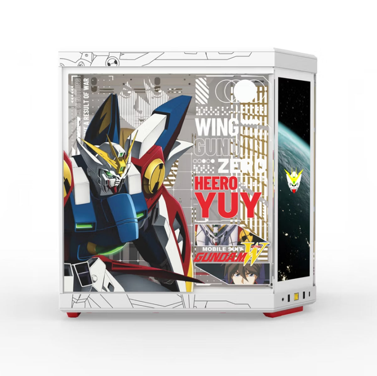 Hyte Gundam Wing Y70 Touch Infinite Dual Chamber ATX Mid-Tower Modern Aesthetic Case (White)