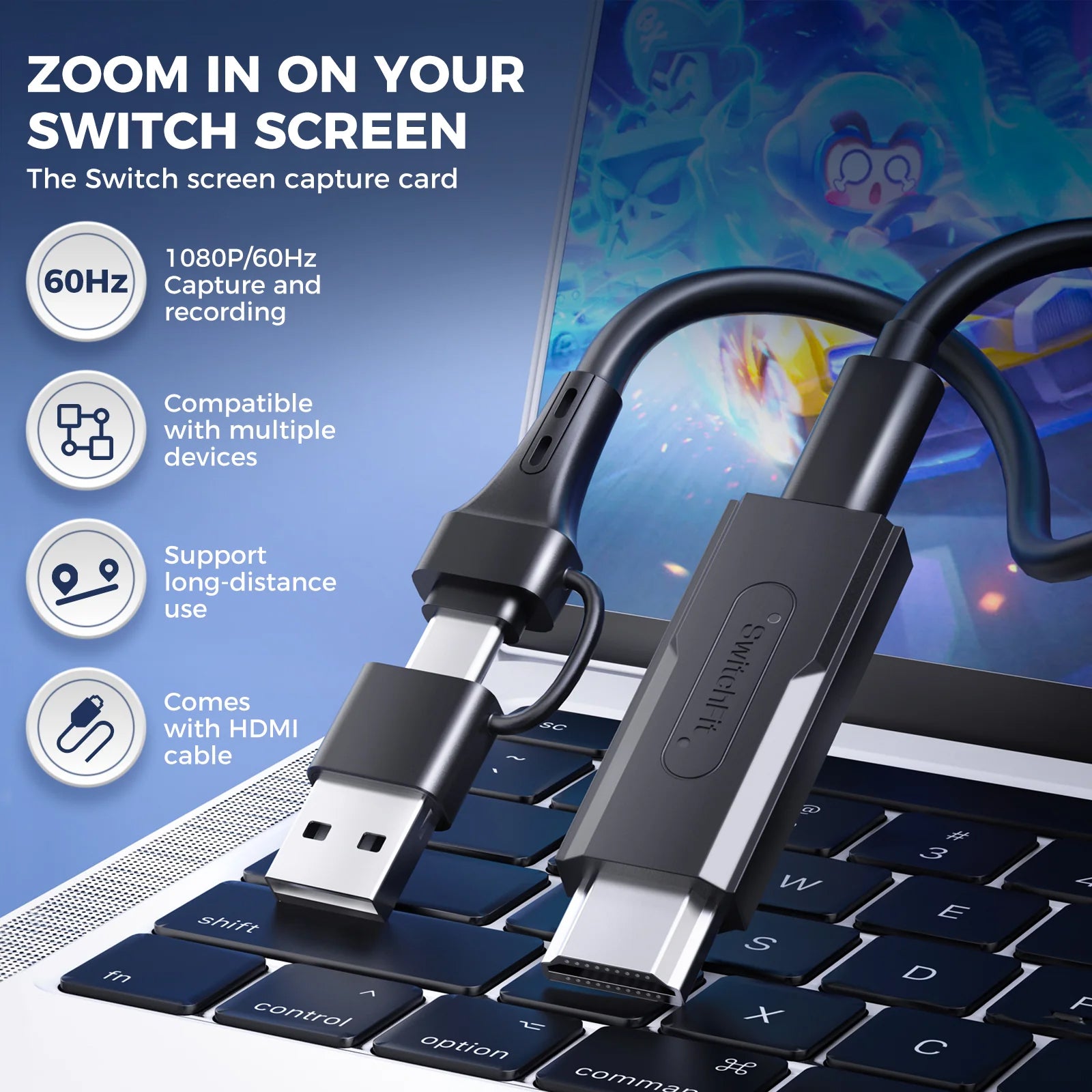 IINE Video Capture Card Adapter for Nintendo Switch (L899
