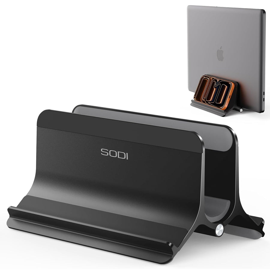 SODI ST02 Aluminum Gravity Holder for MacBook (Grey, Black)