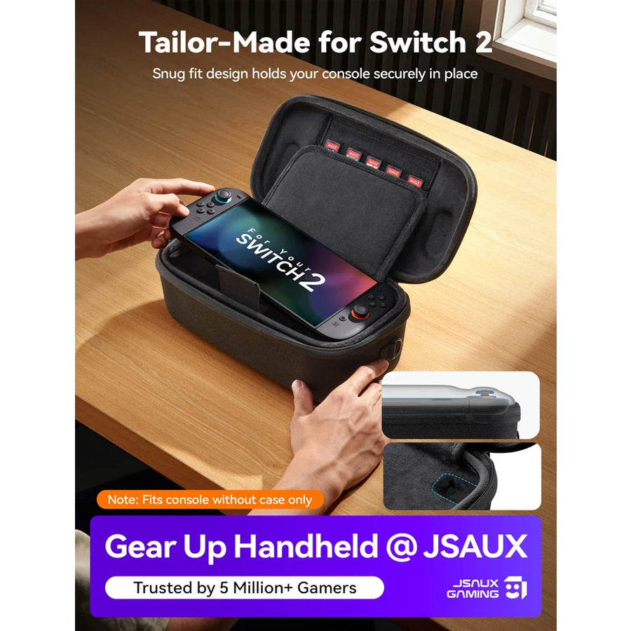 JSAUX FlexForm Plus Travel Case for Nintendo Switch 2 (Black) (BG0132)