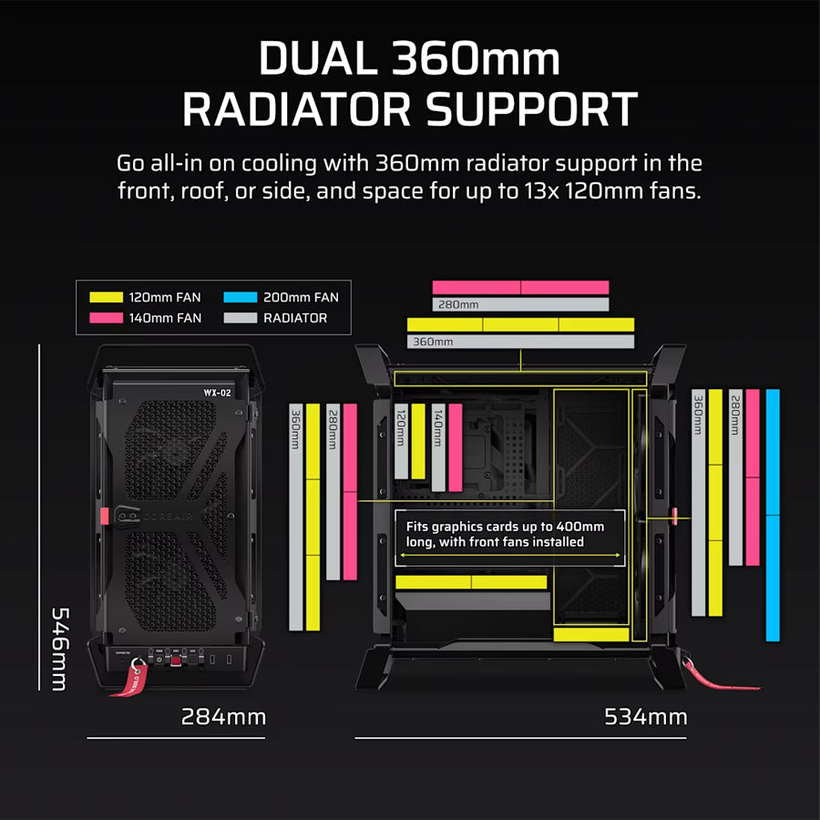 Corsair WARTHOG RS Airflow Mid-Tower Tempered Glass PC Case