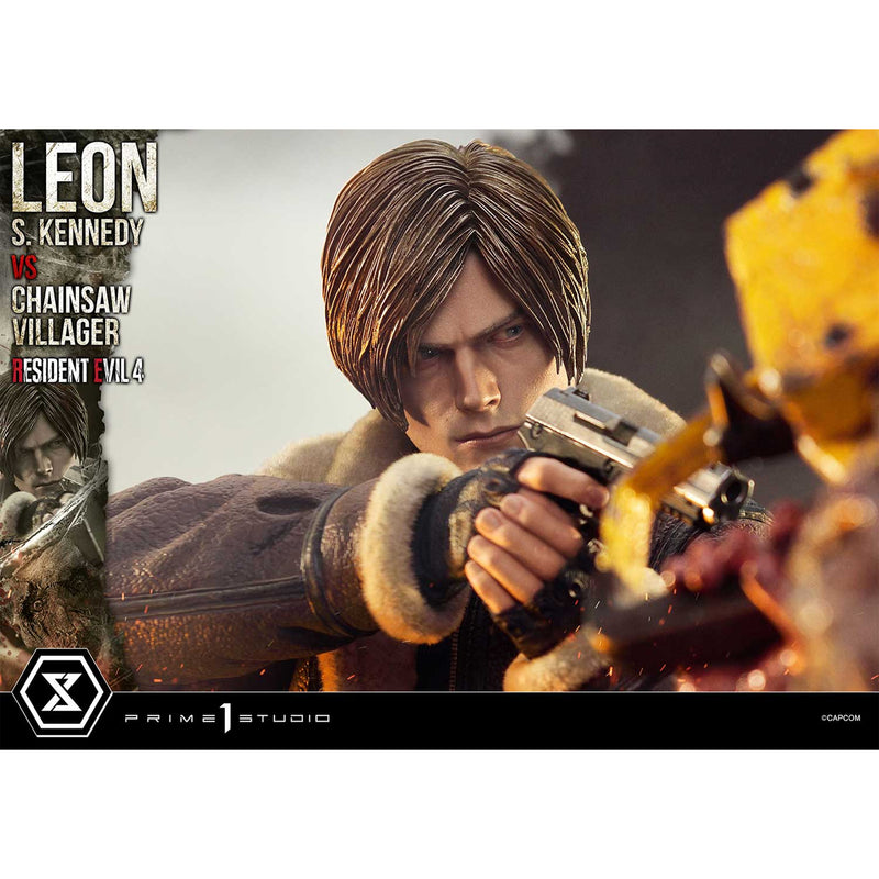 Ultimate Premium Masterline Resident Evil 4 Leon S. Kennedy versus Chainsaw Villager