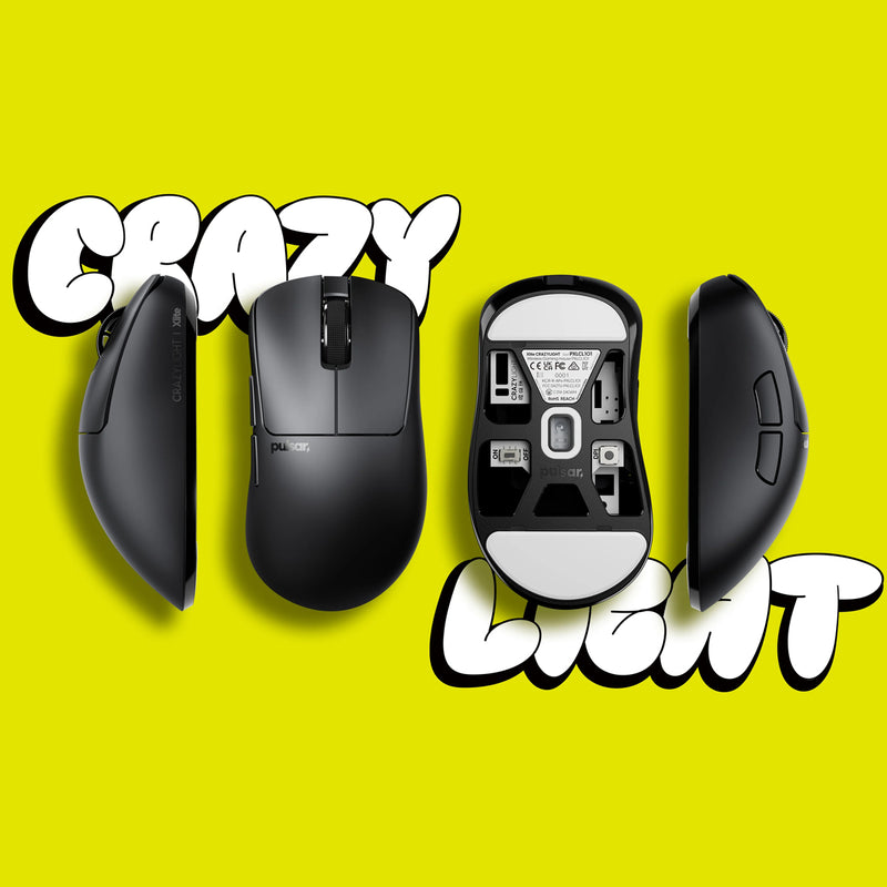 Pulsar Xlite CrazyLight 8K Polling Rate eSports Gaming Mouse Size 1