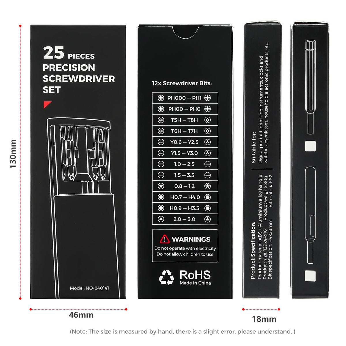 UF Tools 25-in-1 Precision Screwdriver Set (NO-840141)