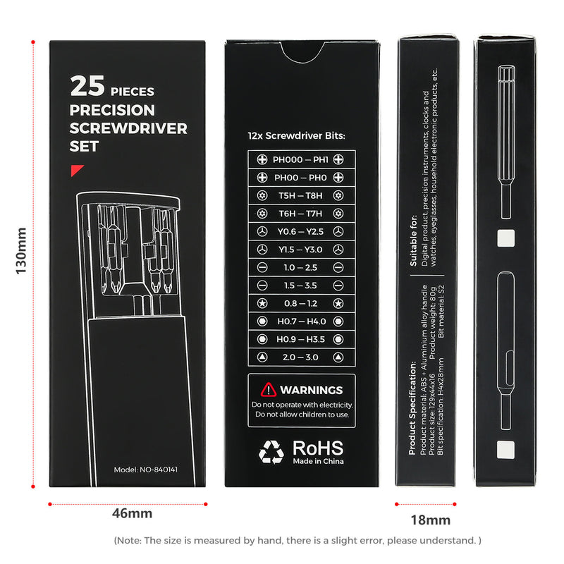 UF Tools 25-in-1 Precision Screwdriver Set (NO-840141)