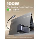 Ugreen Nexode Pro 100W 2xUSB-C + 1xUSB-A GaN Fast Charger with Type-C Retractable Cable (X616/65827)
