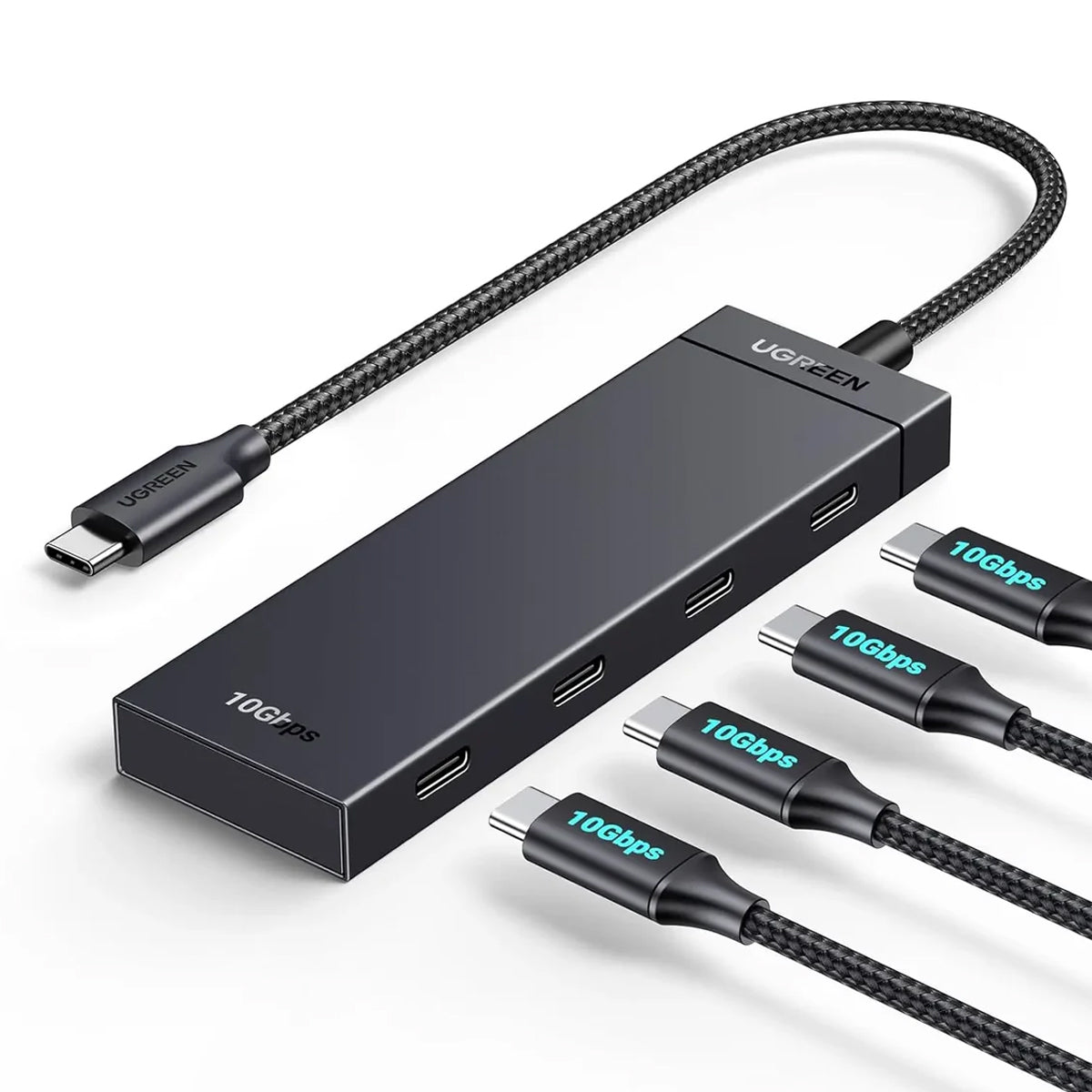 Ugreen 4-Port USB-C 3.2 Gen 2 Hub - 0.3m (Black) (CM806/35584)