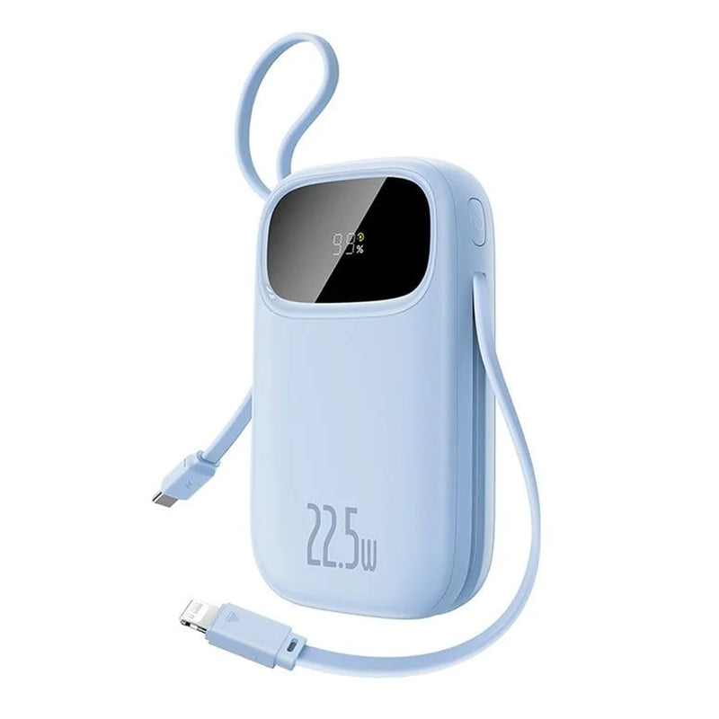 Baseus QPow 3 Digital Display Fast-Charging Power Bank with Built-in USB-C + iP Cable 20000mAh 22.5W