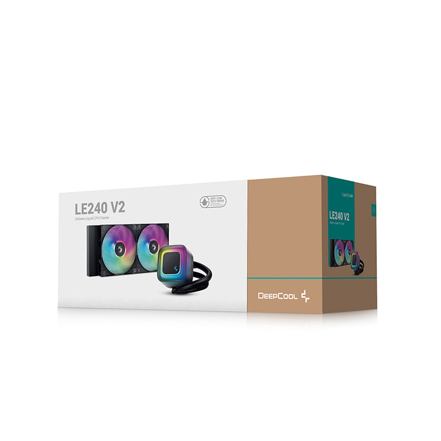 DeepCool LE240 V2 Zero Dark 240mm Silent Liquid CPU Cooler (R-LE240ZERO-BKLNMD-G-1)