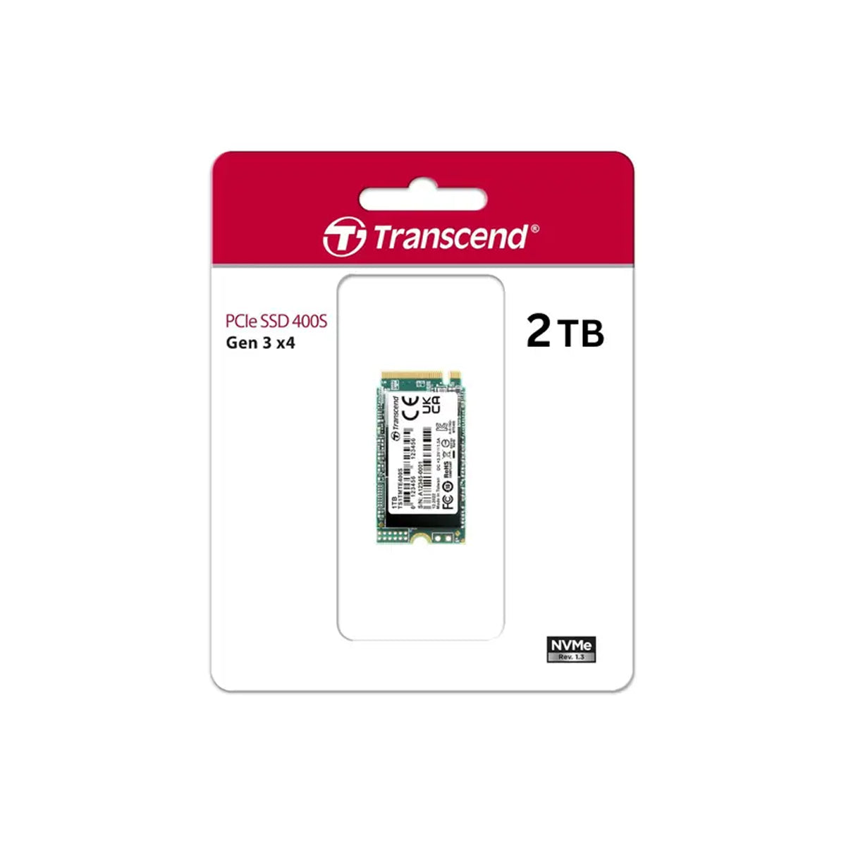 Transcend 400S 2TB M.2 2242 PCIe Gen3 x4 Internal SSD (TS2TMTE400S)