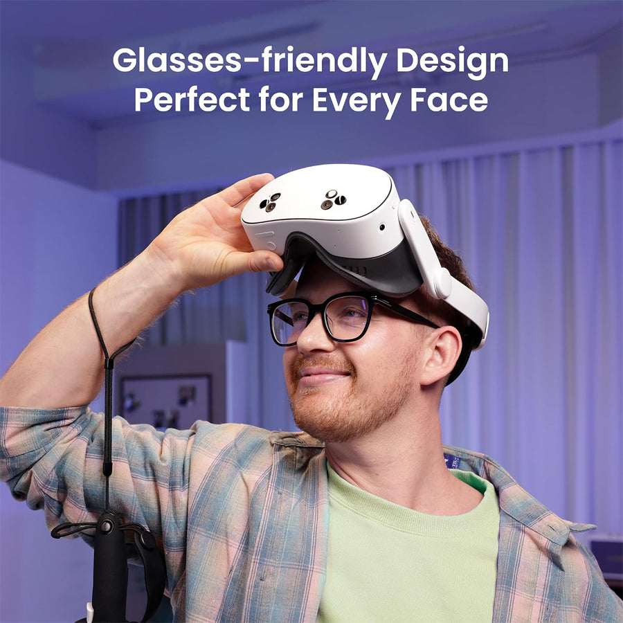 Kiwi Design V4 Facial Interface Set for Meta Quest 3S (Black) (Q2-5)