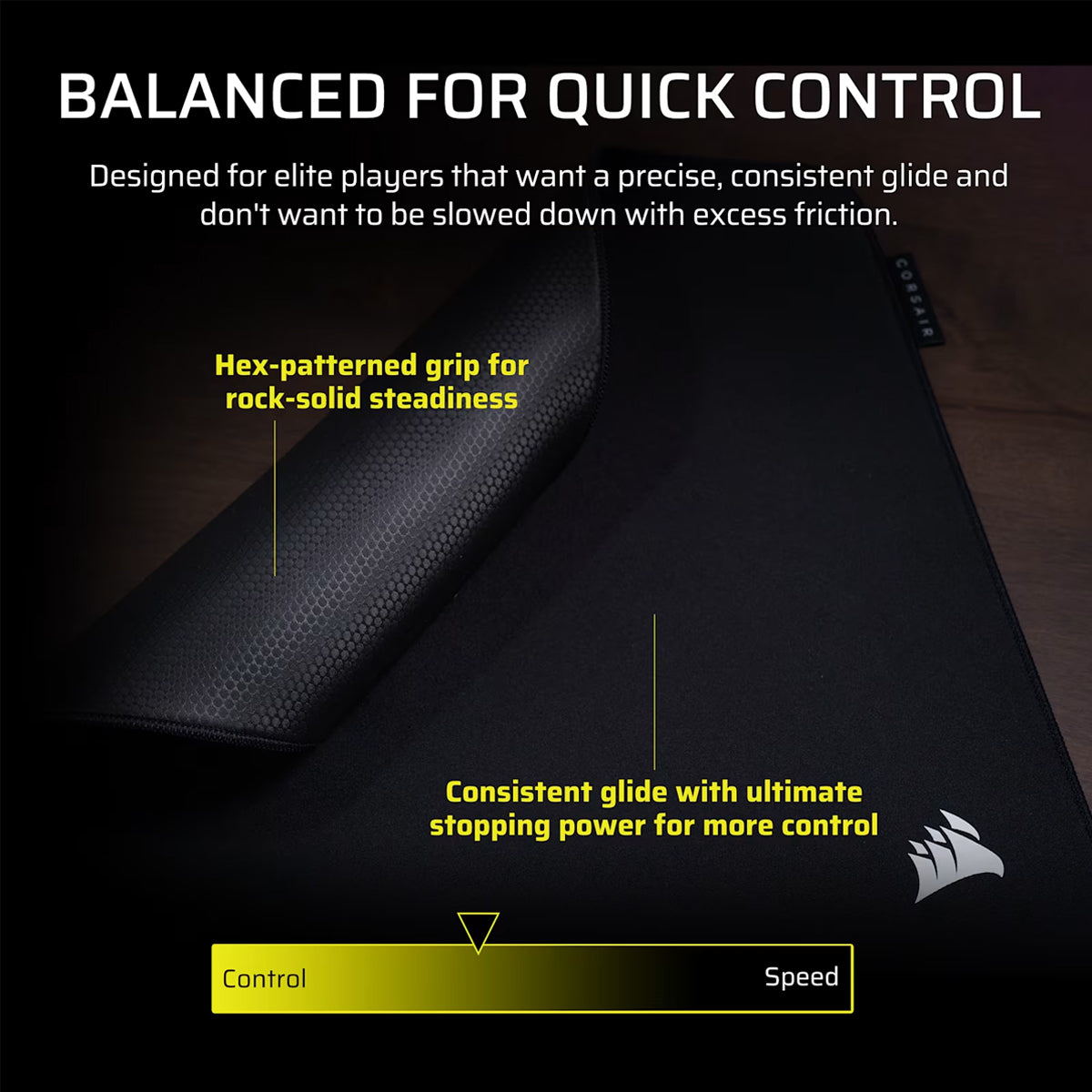 Corsair MM PRO Control Large Esports-Tuned Cloth Mouse Pad 