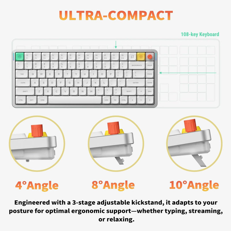 NuPhy Air75 V3 RGB Hot-Swappable 84-Key Wireless Mechanical Keyboard