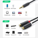 Ugreen 3.5mm Male to 2 RCA Female Cable - 0.25m (Gray) (AV109/10547)